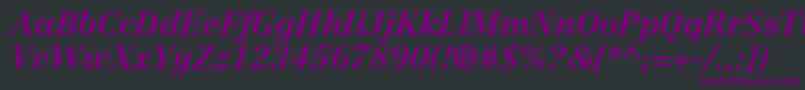 Шрифт CentennialltstdBolditalic – фиолетовые шрифты на чёрном фоне