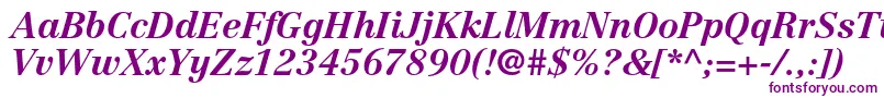 Шрифт CentennialltstdBolditalic – фиолетовые шрифты на белом фоне
