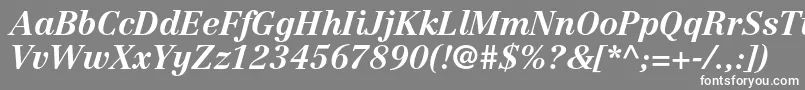 Шрифт CentennialltstdBolditalic – белые шрифты на сером фоне