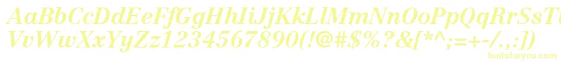 CentennialltstdBolditalic-Schriftart – Gelbe Schriften