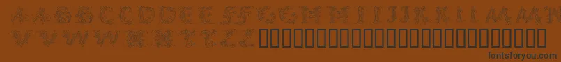 Callpg Font – Black Fonts on Brown Background