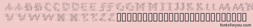 Callpg-fontti – mustat fontit vaaleanpunaisella taustalla