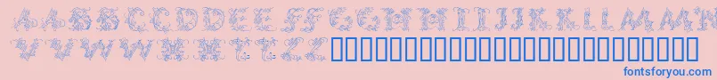 Callpg-fontti – siniset fontit vaaleanpunaisella taustalla