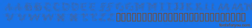 Шрифт Callpg – коричневые шрифты на синем фоне