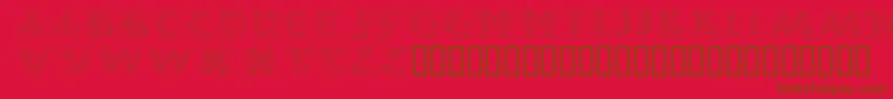 フォントCallpg – 赤い背景に茶色の文字