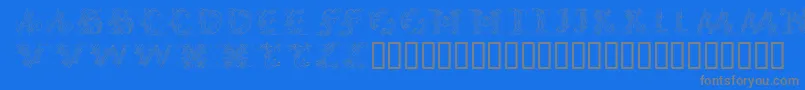 Callpg-fontti – harmaat kirjasimet sinisellä taustalla
