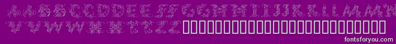 Callpg Font – Green Fonts on Purple Background