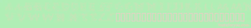 Callpg-fontti – vaaleanpunaiset fontit vihreällä taustalla