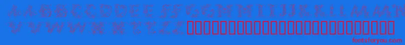 Callpg Font – Red Fonts on Blue Background