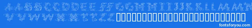 Шрифт Callpg – белые шрифты на синем фоне