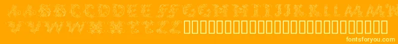 フォントCallpg – オレンジの背景に黄色の文字