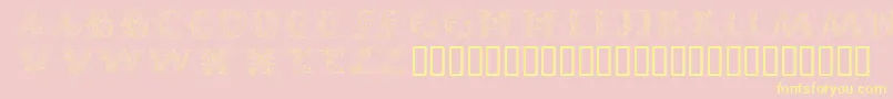 フォントCallpg – 黄色のフォント、ピンクの背景