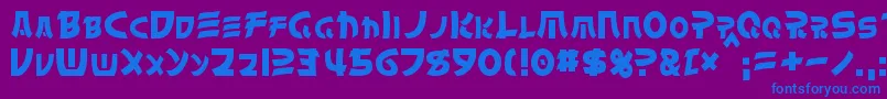 Chinyen Font – Blue Fonts on Purple Background