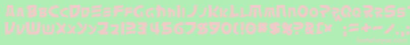 Chinyen Font – Pink Fonts on Green Background