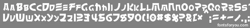 フォントChinyen – 灰色の背景に白い文字