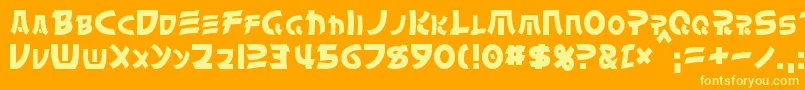 Chinyen Font – Yellow Fonts on Orange Background