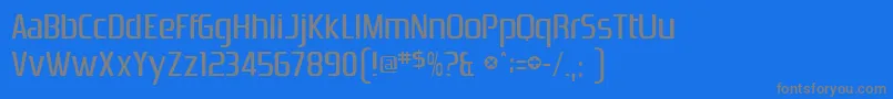 Zrnic-Schriftart – Graue Schriften auf blauem Hintergrund