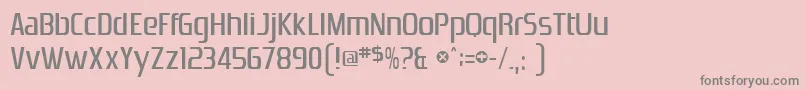 Czcionka Zrnic – szare czcionki na różowym tle