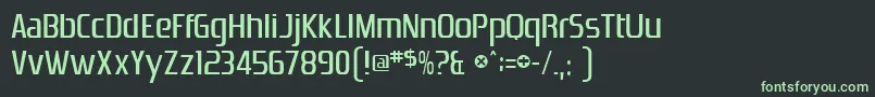 Шрифт Zrnic – зелёные шрифты на чёрном фоне