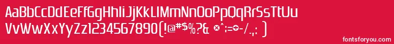 フォントZrnic – 赤い背景に白い文字