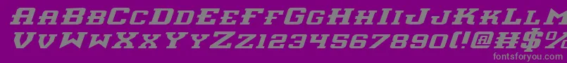 InterceptorExpandedItalic Font – Gray Fonts on Purple Background