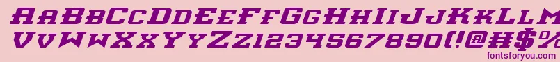 InterceptorExpandedItalic Font – Purple Fonts on Pink Background