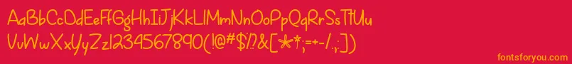 SpringIsComingOtf Font – Orange Fonts on Red Background