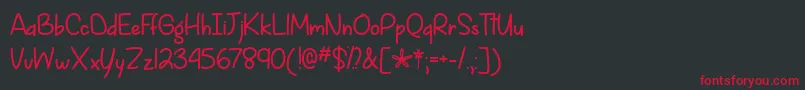 SpringIsComingOtf Font – Red Fonts on Black Background