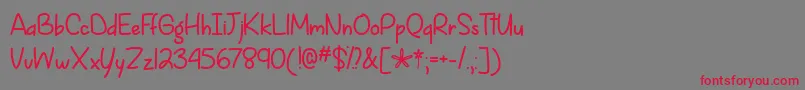 SpringIsComingOtf Font – Red Fonts on Gray Background