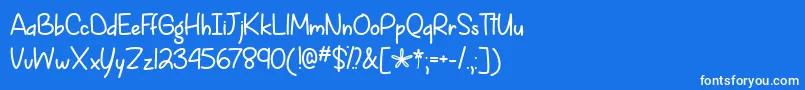 SpringIsComingOtf Font – White Fonts on Blue Background
