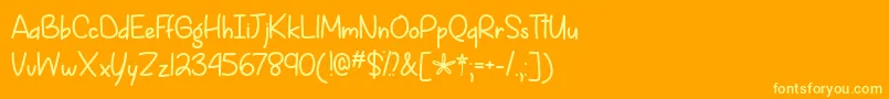 SpringIsComingOtf Font – Yellow Fonts on Orange Background