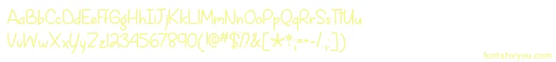 SpringIsComingOtf Font – Yellow Fonts on White Background