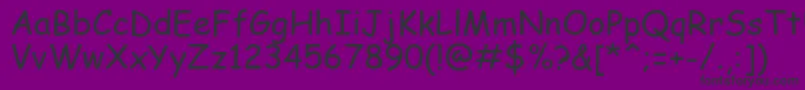 ComicSansMs Font – Black Fonts on Purple Background