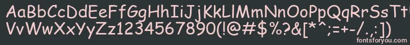 ComicSansMs Font – Pink Fonts on Black Background