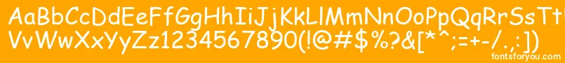 ComicSansMs Font – White Fonts on Orange Background