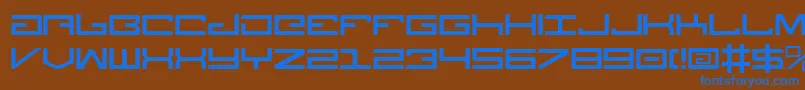 Legionv3-fontti – siniset fontit ruskealla taustalla