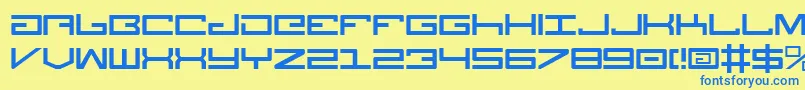 Legionv3 Font – Blue Fonts on Yellow Background