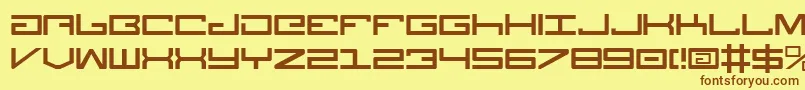 Legionv3 Font – Brown Fonts on Yellow Background