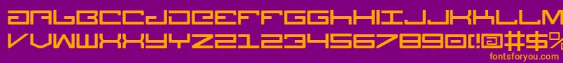 Legionv3 Font – Orange Fonts on Purple Background