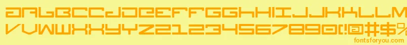 Legionv3 Font – Orange Fonts on Yellow Background