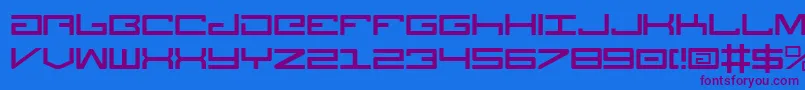 フォントLegionv3 – 紫色のフォント、青い背景