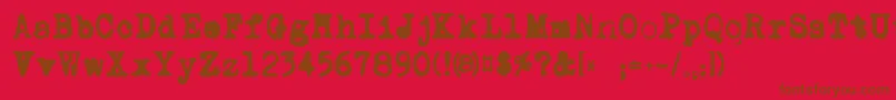 Police DkCarbonara – polices brunes sur fond rouge