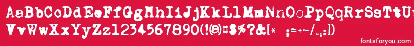 DkCarbonara Font – White Fonts on Red Background