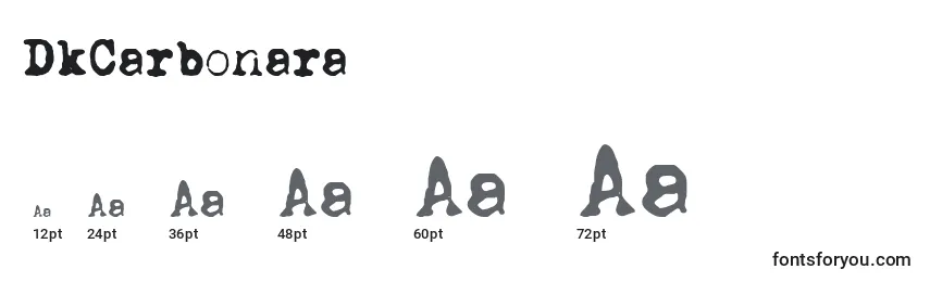 Размеры шрифта DkCarbonara