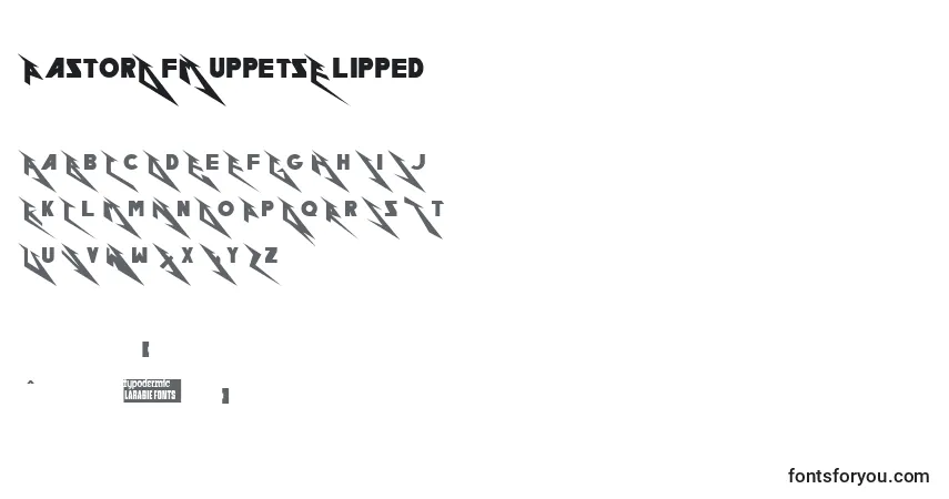 Fuente PastorOfMuppetsFlipped - alfabeto, números, caracteres especiales