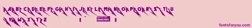 PastorOfMuppetsFlipped Font – Purple Fonts on Pink Background