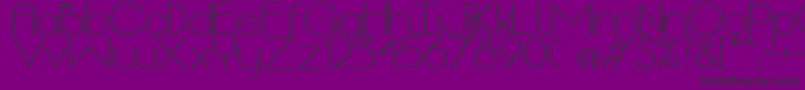 OriginLight-Schriftart – Schwarze Schriften auf violettem Hintergrund