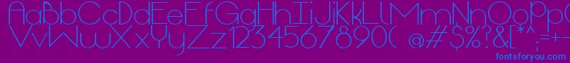 OriginLight Font – Blue Fonts on Purple Background