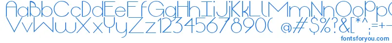 OriginLight Font – Blue Fonts on White Background