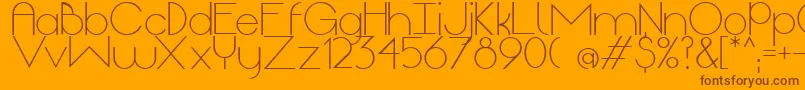 OriginLight Font – Brown Fonts on Orange Background